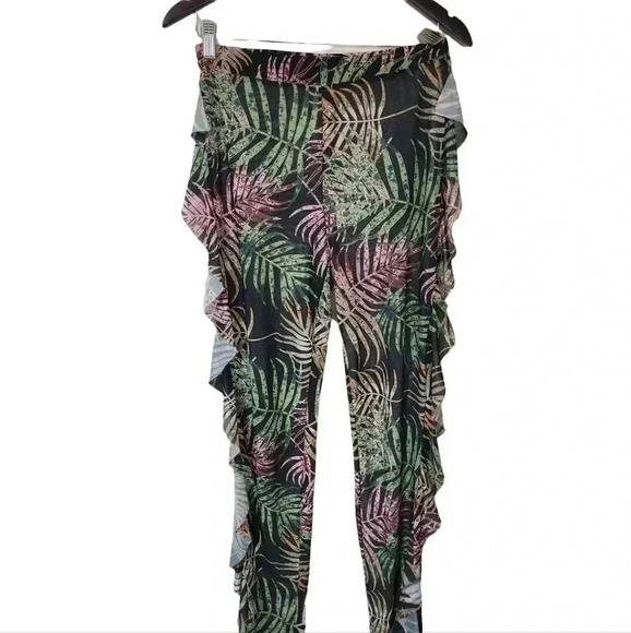 SHEIN Tropical Mesh trim cover up set. Size Large - Picture 2 of 7